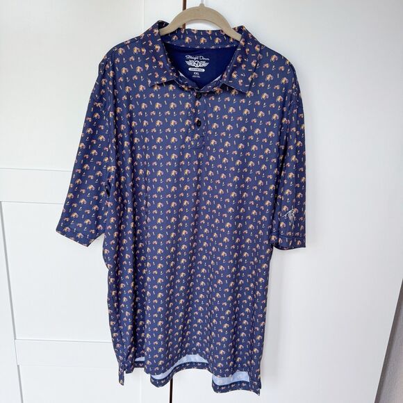 Straight Down Other - Straight Down BEER Polo Men’s Shirt All Over Print Golf Performance Stretch 2XL
